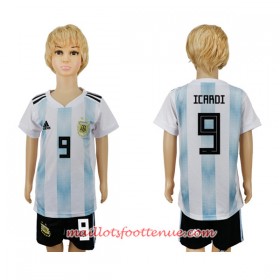 Maillot/Tenue Argentine Icardi 9 Enfant Domicile Coupe du monde 2018